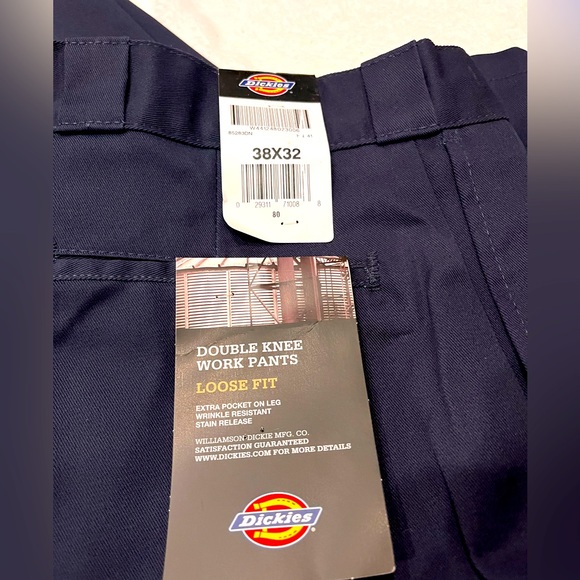 NWT 2 pack Dickies double knee work pants lose fit size 38X32 - Picture 5 of 5